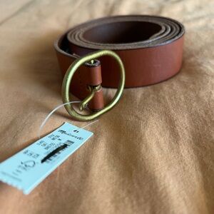 Madewell $65 Extended Leather Belt English Saddle Size M NK736